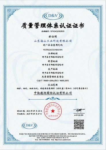 ISO 9001 certificate