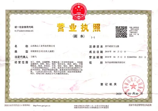 ISO Certificate