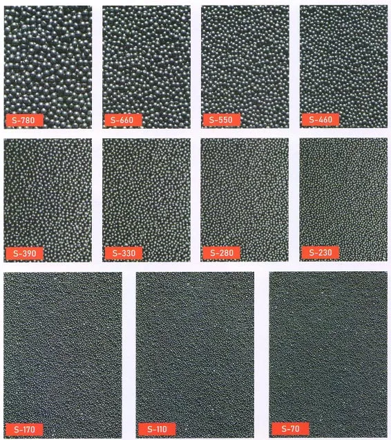 Steel shot surface texture