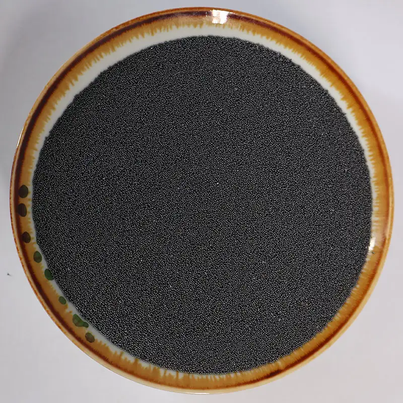 Wear-resistant steel shot spherical particles